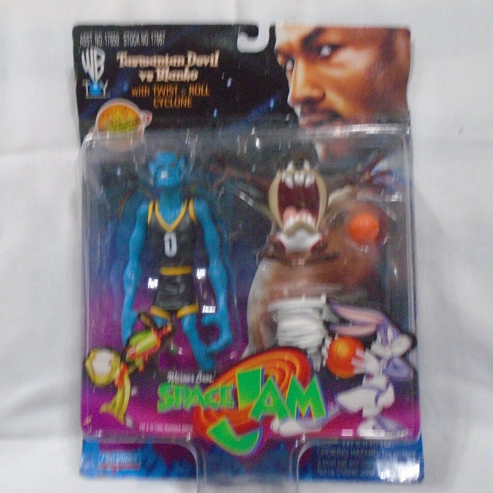 Warner Brothers 1996 Space Jam Tasmanian Devil VS Blanko Twist Roll Cyclone